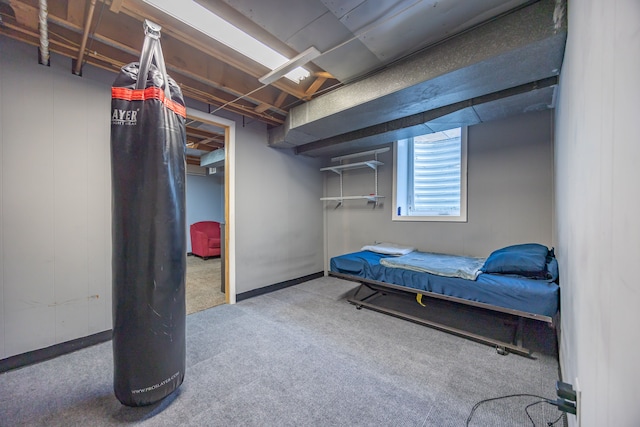bedroom featuring carpet