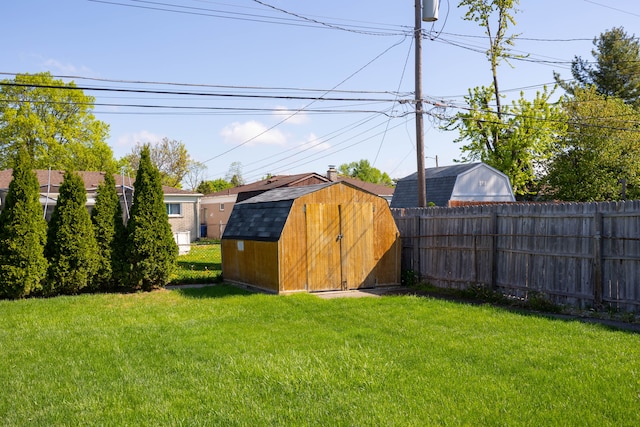 view of shed