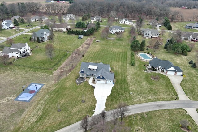 46140 Finch St, Mattawan, MI 49071 - drone / aerial view featuring a residential view