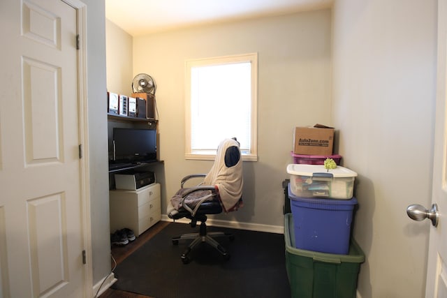 home office featuring baseboards