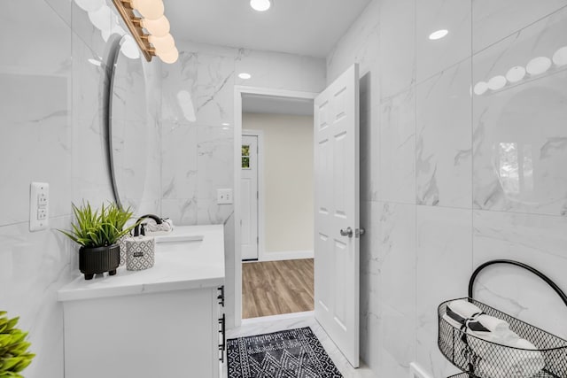 37451 Carpathia Blvd, Sterling Heights, MI 48310 - bathroom with tile walls and vanity
