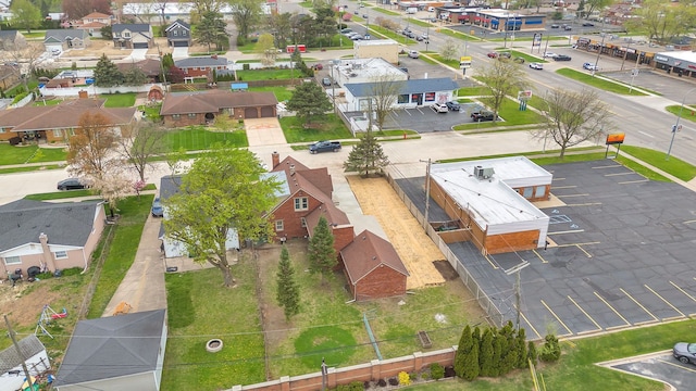 aerial view featuring a residential view