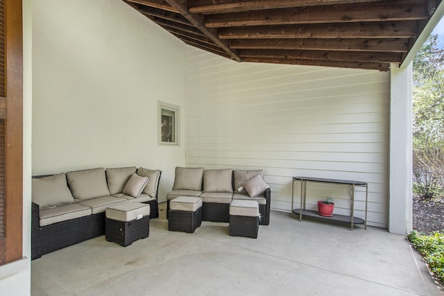 view of patio / terrace featuring an outdoor hangout area