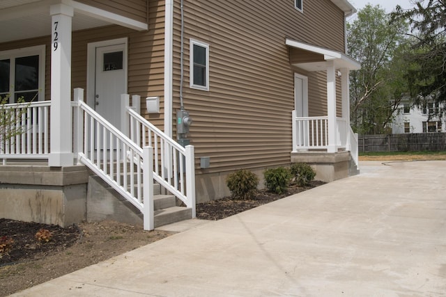 view of property exterior with fence