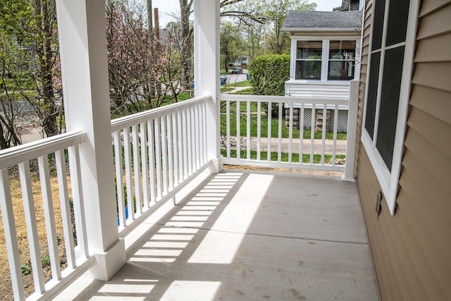 balcony with covered porch
