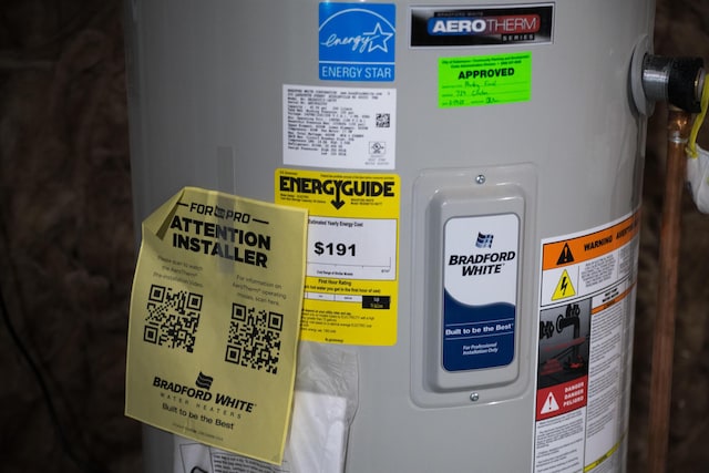 room details featuring water heater