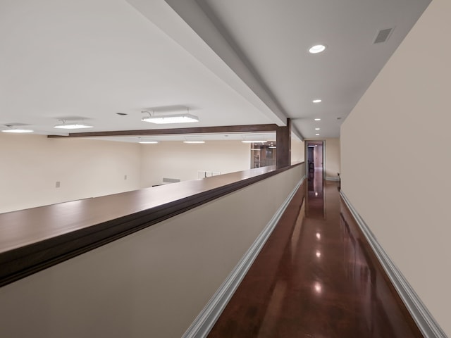 26565 Scenic, Franklin, MI 48025 - hall with recessed lighting, baseboards, and visible vents