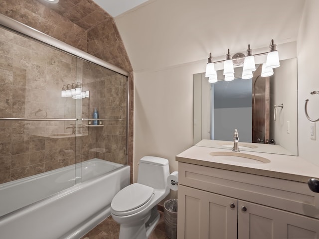 26565 Scenic, Franklin, MI 48025 - full bathroom featuring vanity, combined bath / shower with glass door, and toilet