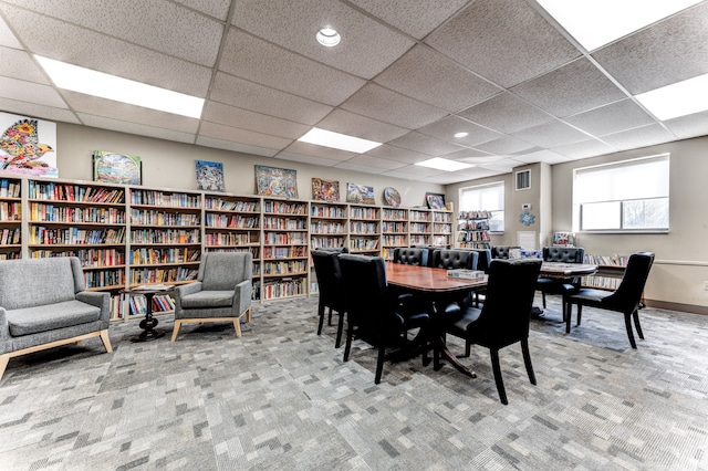 21800 Morley Ave Unit 619, Dearborn, MI 48124 - carpeted dining area with recessed lighting and a paneled ceiling