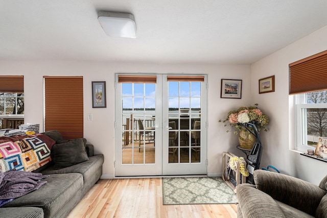 living room featuring wood finished floors