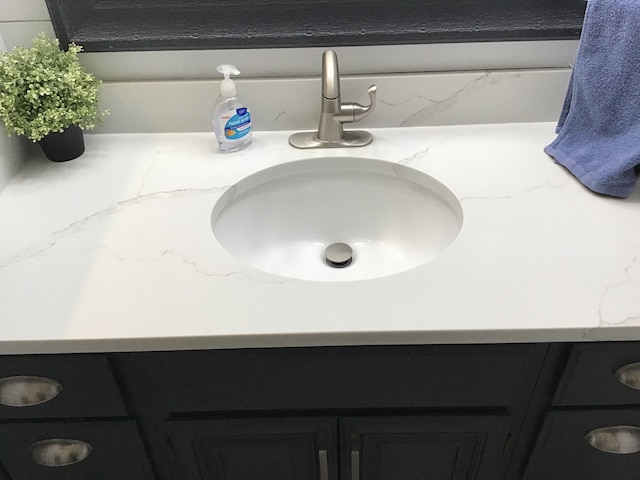 interior details with vanity