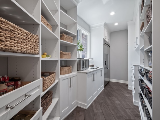 pantry featuring a toaster
