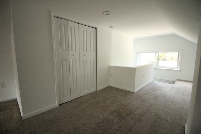 1068 La Salle Ave, Waterford, MI 48328 - additional living space with carpet flooring, baseboards, and lofted ceiling