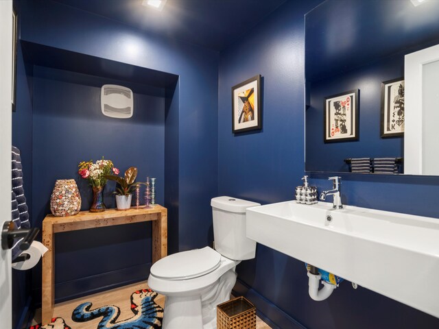 bathroom with a sink and toilet