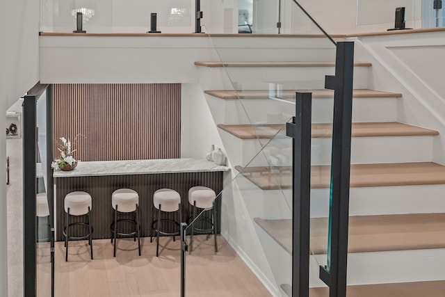 21725 Normandale St, Beverly Hills, MI 48025 - indoor dry bar with wood finished floors and baseboards