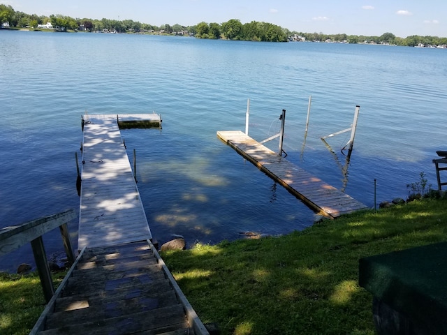 2305 Ridge Rd, White Lake, MI 48383 - dock featuring a water view