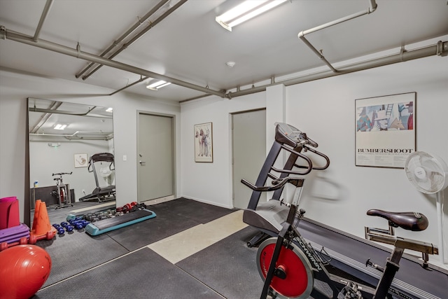 view of workout area