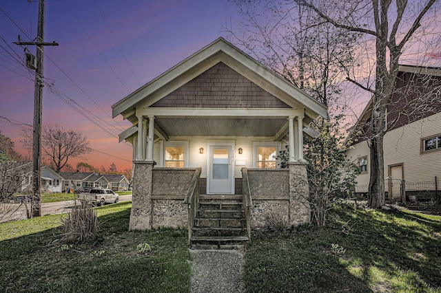 view of front facade with a porch