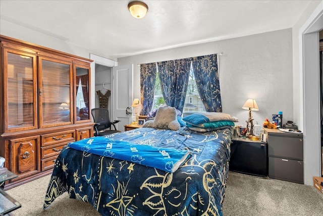 bedroom featuring carpet
