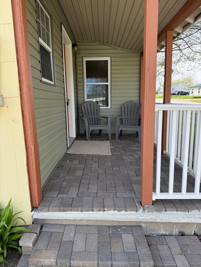 view of patio with a porch
