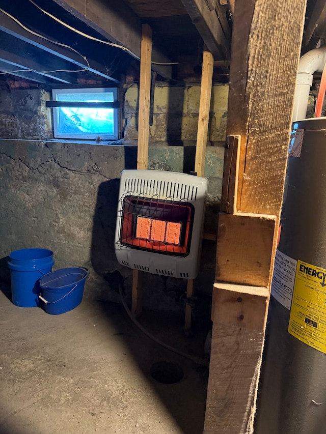 utilities with heating unit and water heater