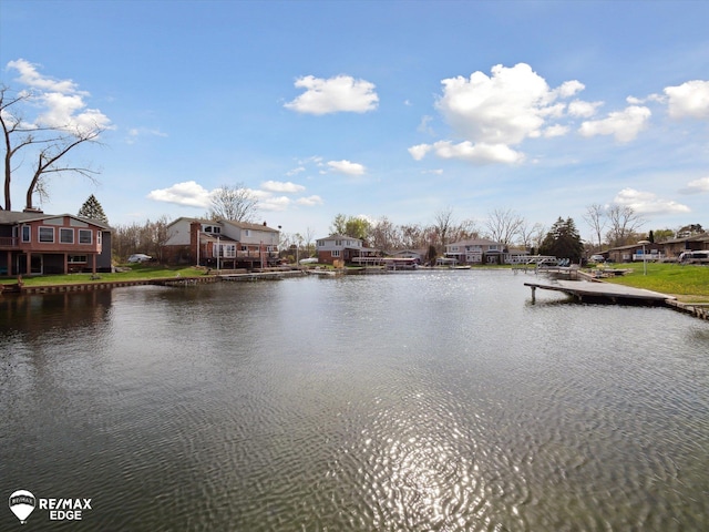 view of water feature featuring a residential view