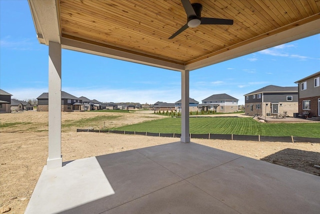 692 Westlake Ave, Oxford, MI 48371 - view of patio with ceiling fan and a residential view