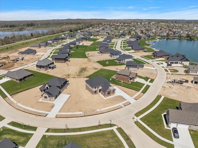 692 Westlake Ave, Oxford, MI 48371 - aerial view featuring a water view and a residential view
