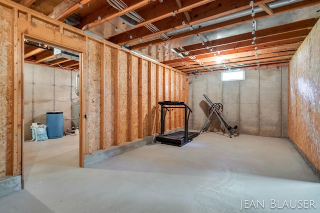view of basement