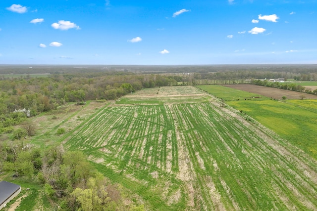 drone / aerial view featuring a rural view