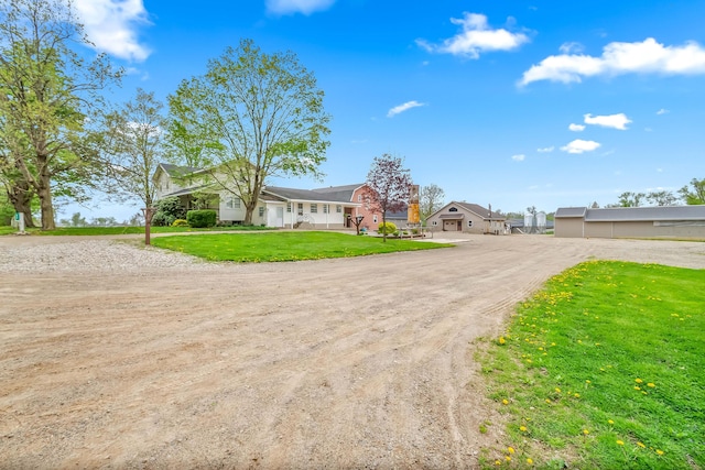 ranch-style house with a front lawn