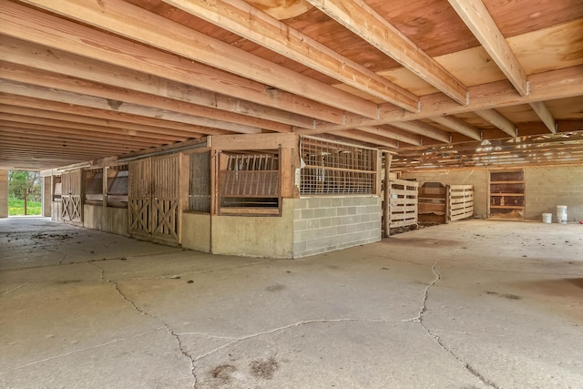 view of horse barn