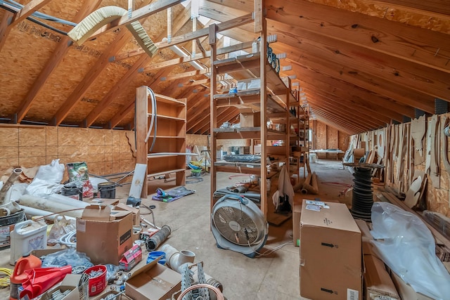 view of attic