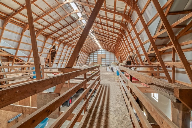 view of attic