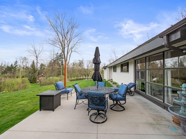 view of patio / terrace featuring outdoor dining space