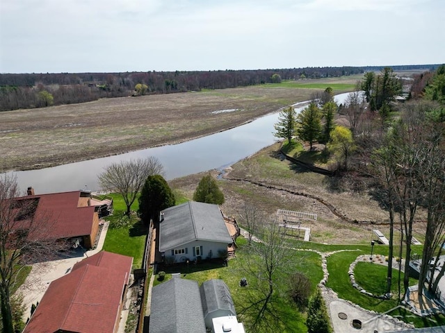 4438 N Verity Rd, Sanford, MI 48657 - aerial view with a water view