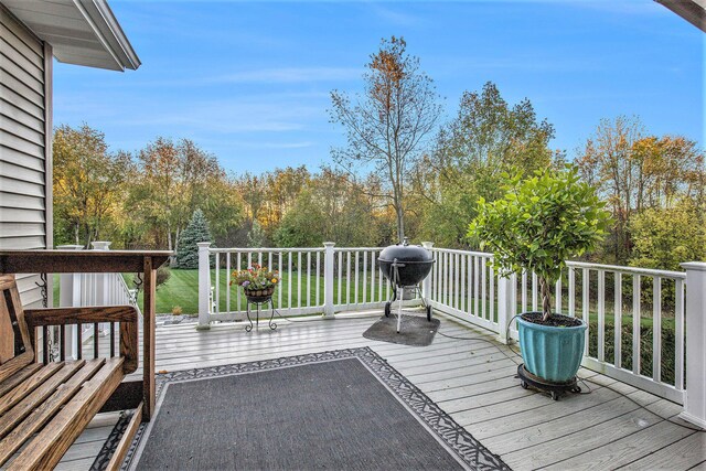 view of wooden deck