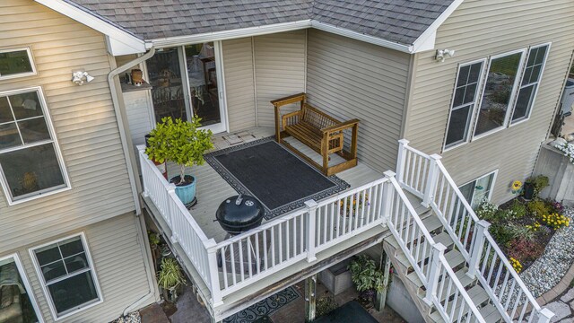 exterior space featuring stairs