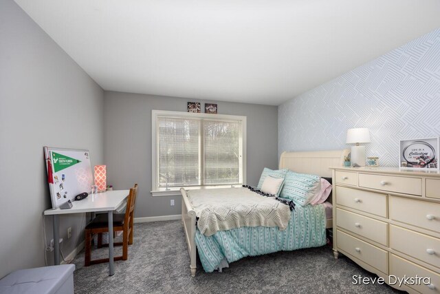 carpeted bedroom with baseboards