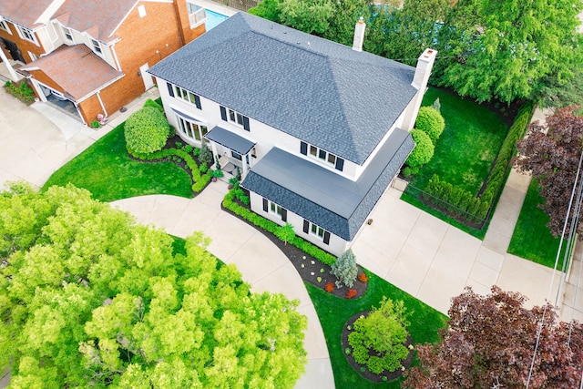 aerial view of property and surrounding area
