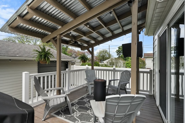 1732 14th St, Wyandotte, MI 48192 - view of wooden deck