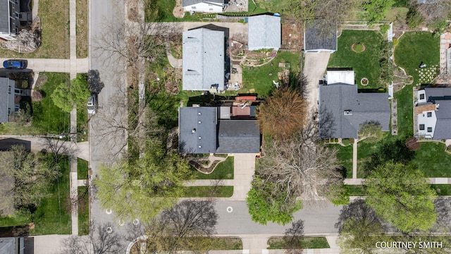 bird's eye view featuring a residential view