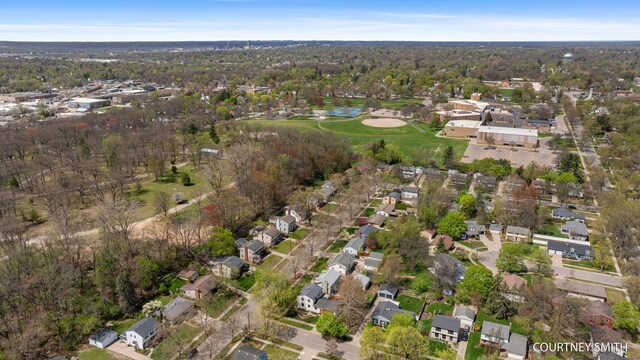 aerial view featuring a residential view