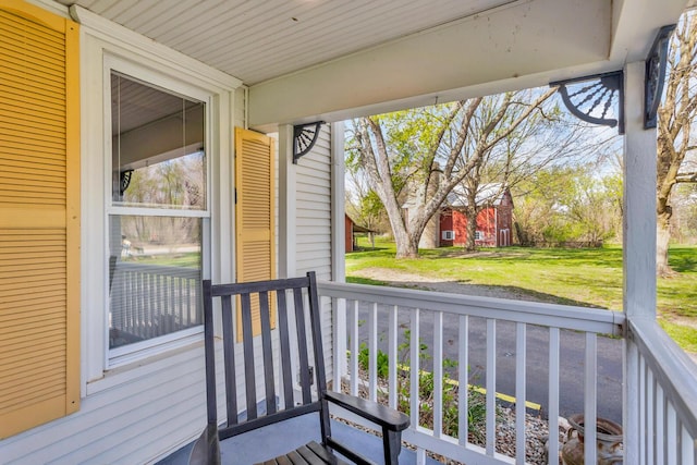 exterior space with a porch