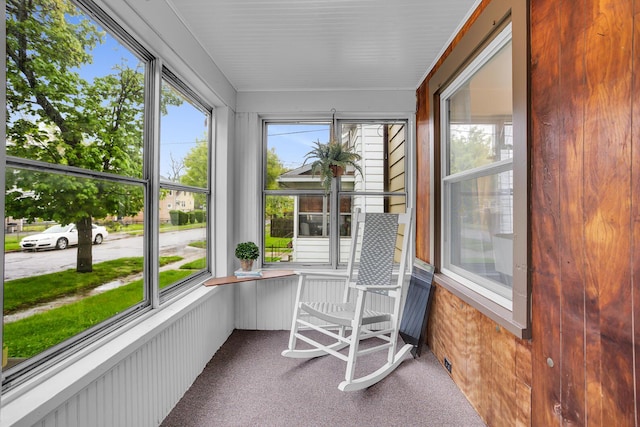 1319 Rhodes St, Jackson, MI 49202 - sunroom / solarium featuring carpet floors