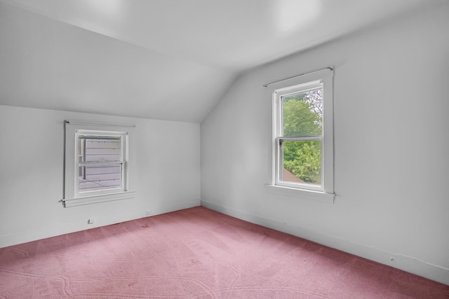 1319 Rhodes St, Jackson, MI 49202 - additional living space featuring vaulted ceiling, carpet floors, and baseboards