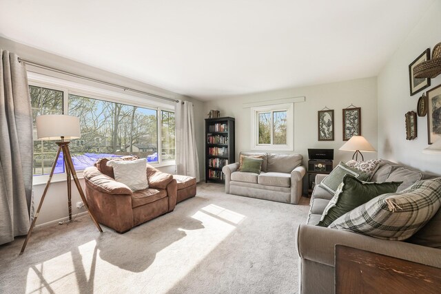 view of carpeted living room
