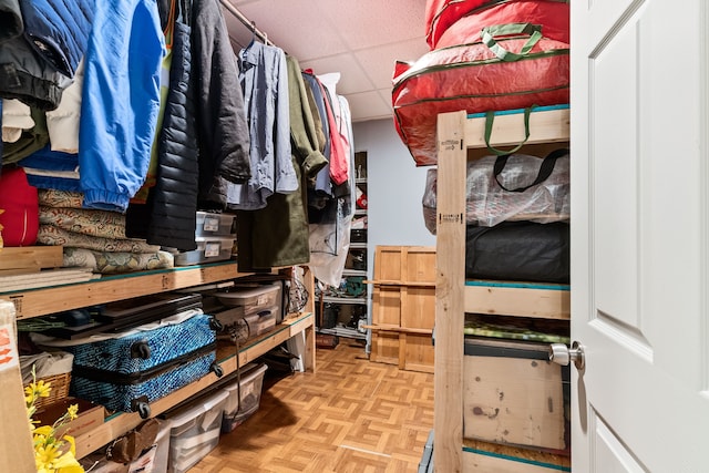 view of storage area