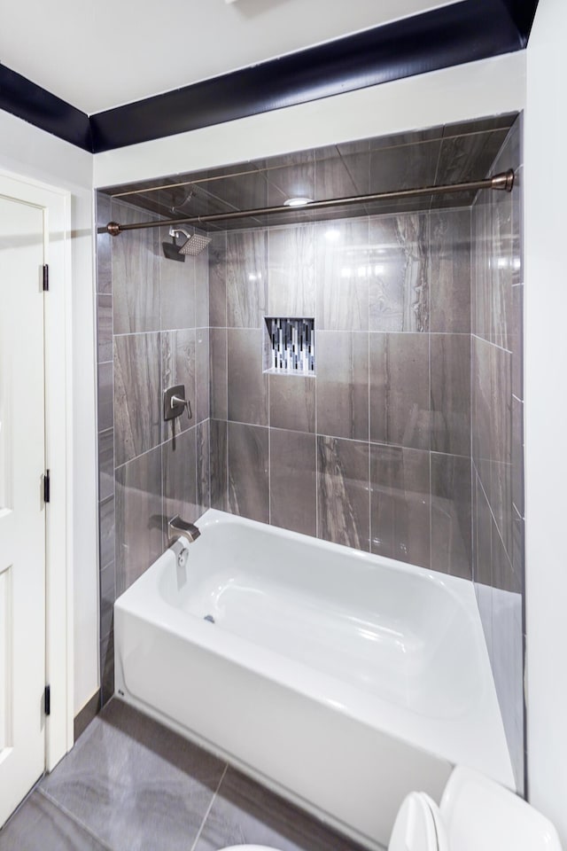 full bathroom featuring bathtub / shower combination