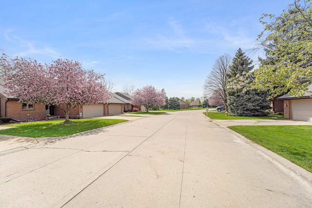 view of road featuring a residential view